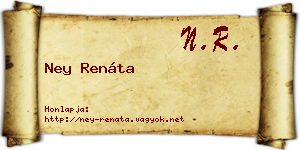 Ney Renáta névjegykártya